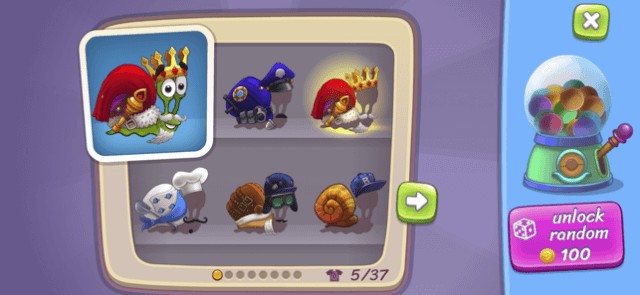 Mở khóa nhiều skin mới độc đáo cho ốc sên