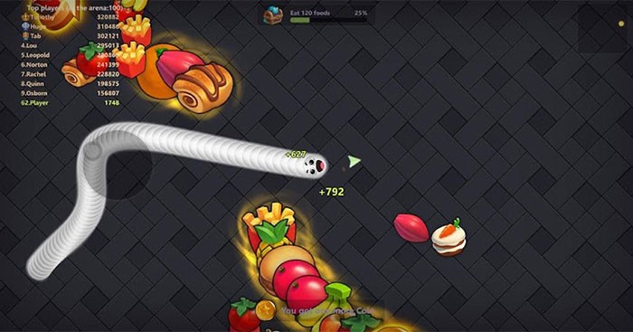 Nuôi rắn của bạn trở thành một con rắn lớn nhát trong game Snake Lite