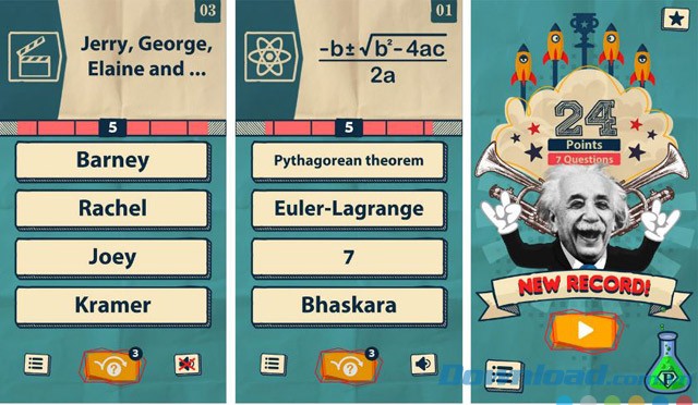 Vượt qua các câu hỏi và phá kỷ lục trong game trí tuệ miễn phí Snap Quiz Challenge