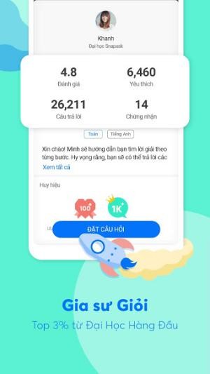 Đặt câu hỏi cho các gia sư giỏi và giáo viên hàng đầu
