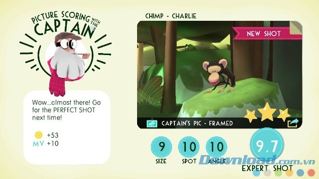 Tính điểm cho ảnh chụp động vật