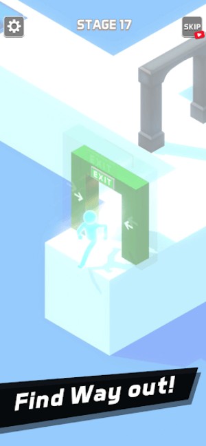 Chạy đến cánh cửa có chữ Exit và thoát ra ngoài