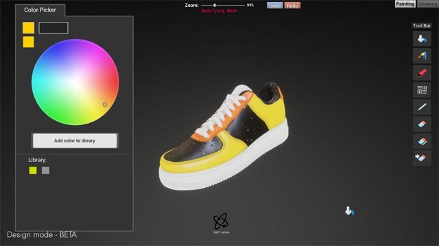 Chế độ thiết kế giúp bạn tạo ra những đôi giày độc đáo, không đụng hàng trong Sneakers Custom Simulator game