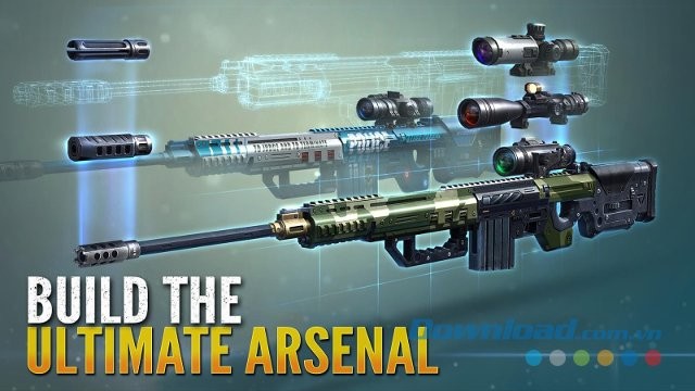 Nâng cấp vũ khí trong game Sniper Fury for Android