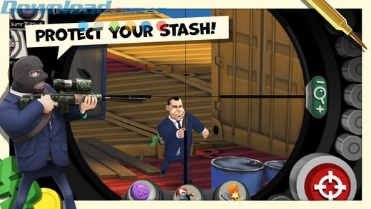 Trong vai sniper, hạ các tên cướp và bảo vệ kho tiền của bạn