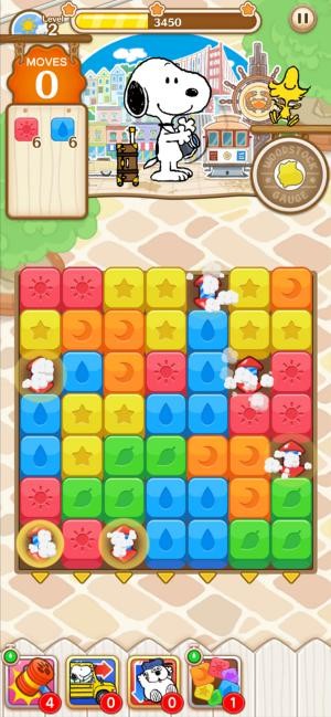 SNOOPY Puzzle Journey là một game giải đố nối 3, kết hợp với tùy chỉnh diện mạo cho chú chó Snoopy