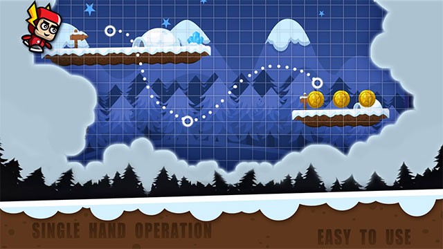Điều khiển nhân vật nhảy Parkour và chạy không ngừng nghỉ trong game Snow Time: Mountain Madness