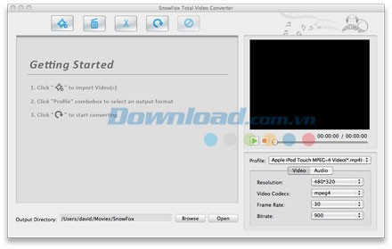 SnowFox Total Video Converter cho Mac