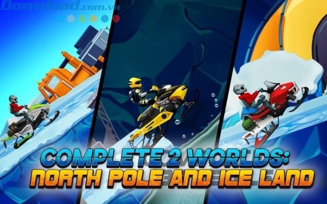 Trải nghiệm đua ở 2 thế giới chân thực gồm Bắc cực và vùng đất băng giá