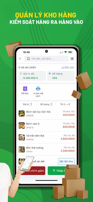 Dễ dàng quản lý kho hàng
