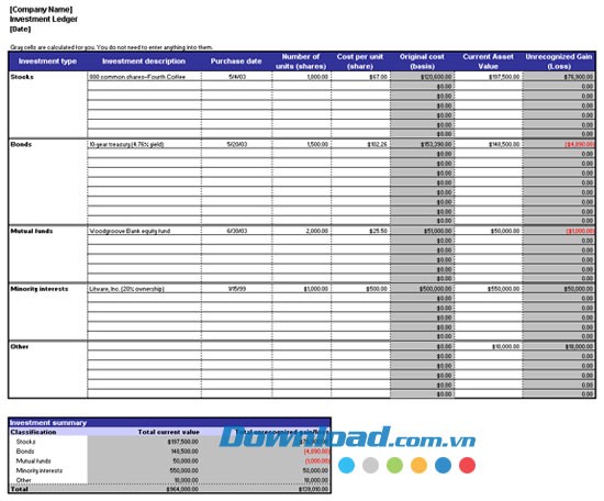 Sổ cái đầu tư