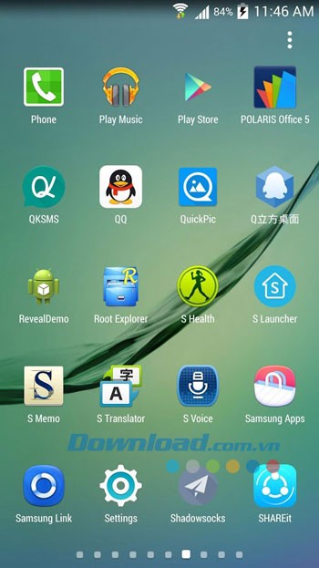 Giao diện sử dụng của ứng dụng SO Launcher
