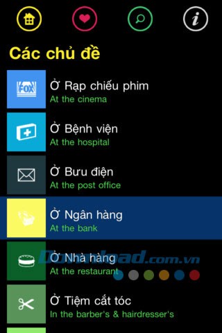 Sổ tay đàm thoại Anh-Việt iOS 1.4 - Ứng dụng học tiếng Anh