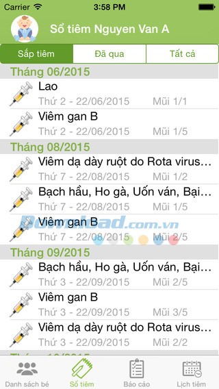 Sổ tiêm chủng cho iOS