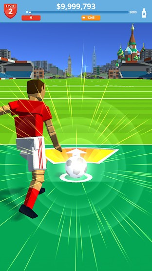 Sút bóng xa nhất, trúng đích và kiếm thưởng trong game Soccer Kick