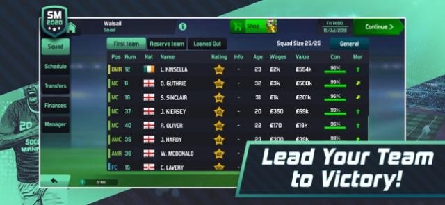 Dẫn dắt toàn đội của bạn đi tới chiến thắng vinh quang trong game Soccer Manager 2020