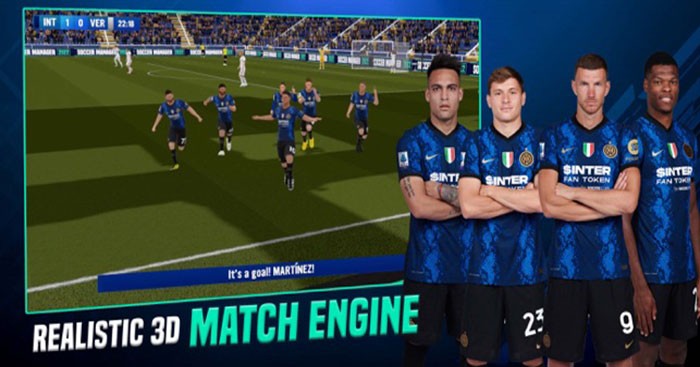 Soccer Manager 2022 có cơ chế ghép trận 3D chân thực