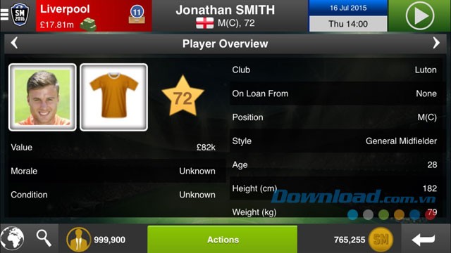 Tìm hiểu thông tin cầu thủ