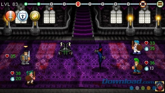 Cử các vị anh hùng tham gia vào các trận chiến quyết liệt trong game nhập vai miễn phí Soda Dungeon cho máy tính