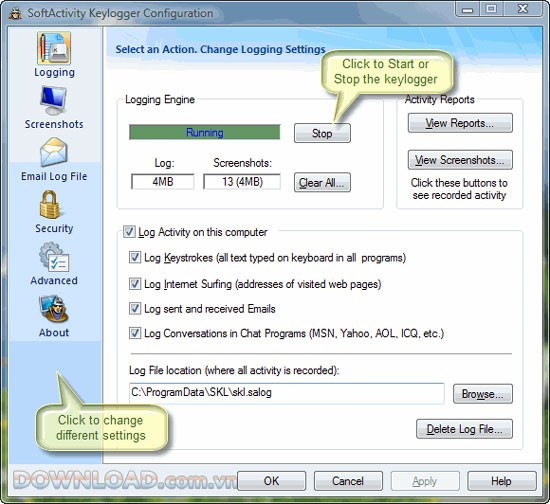 SoftActivity Keylogger