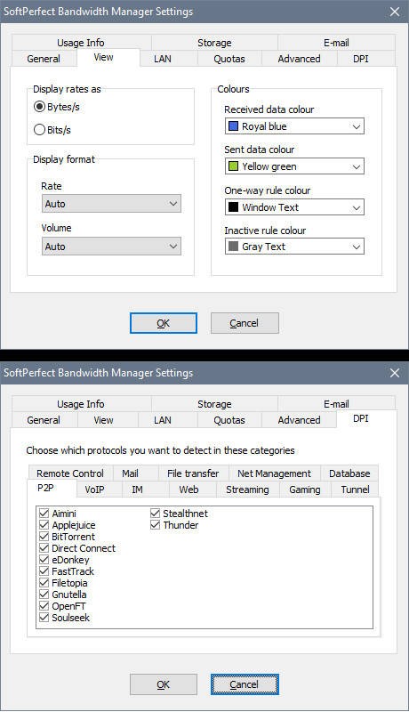 Cấu hình SoftPerfect Bandwidth Manager