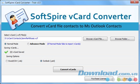 SoftSpire vCard Converter