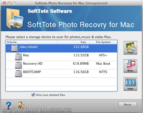 SoftTote Photo Recovery for Mac