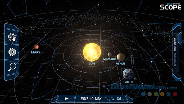 Ứng dụng mô phỏng hệ mặt trời