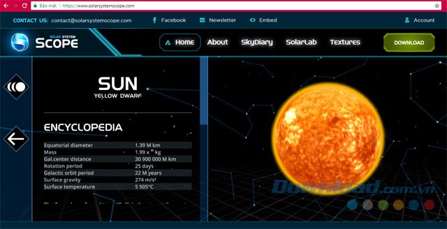 Thông tin về hệ mặt trời, hành tinh