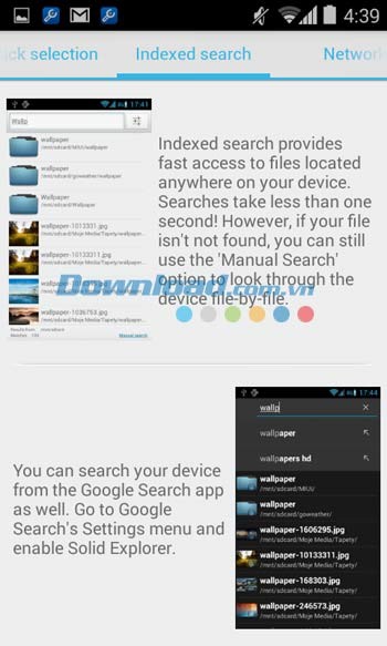 Giới thiệu tính năng tìm kiếm chỉ mục trong Solid Explorer Classic