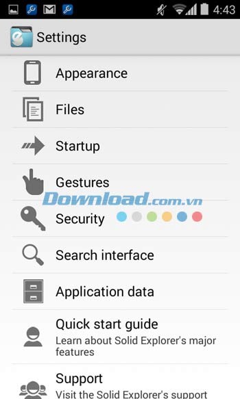 Các cài đặt cơ bản trong Solid Explorer Classic