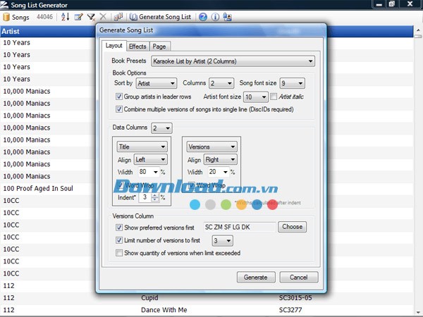 Song List Generator
