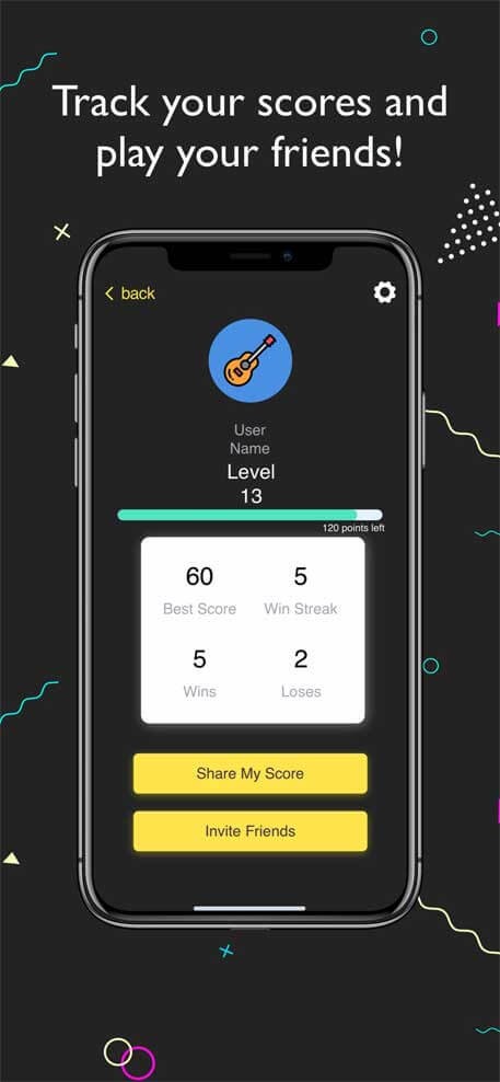 Song Quiz cho iOS cung cấp âm thanh chất lượng cao