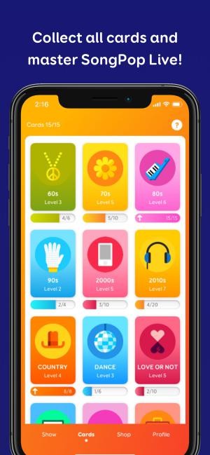 Thu thập thẻ và làm chủ SongPop Live
