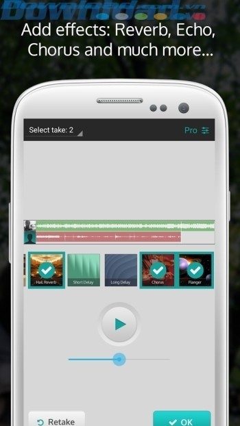 Chèn các hiệu ứng cho bản nhạc gốc thêm tuyệt vời
