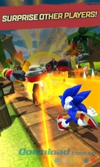 Gây bất ngờ cho đối thủ trong Sonic Forces: Speed Battle cho Android