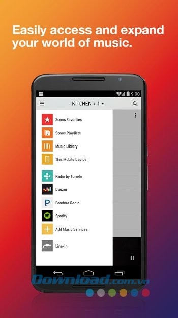 Giao diện điều khiển Sonos Controller trực quan