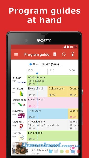 Cập nhật các chương trình yêu thích với Sony TV SideView