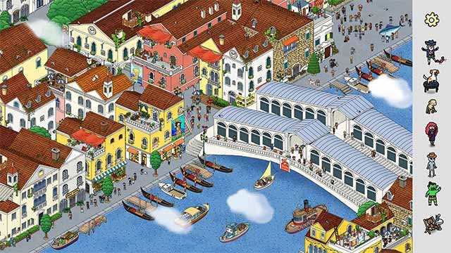 Tìm kiếm đồ vật ẩn và các đối tượng, nhân vật trong hình vẽ