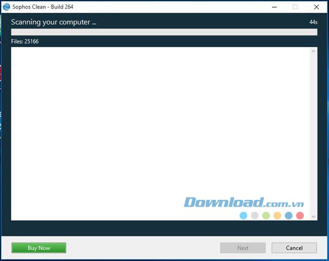 Giao diện chính của ứng dụng quét phần mềm độc hại Sophos Clean cho PC