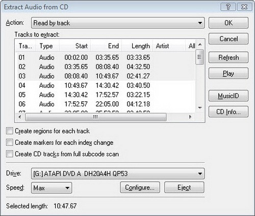 Trích nhạc từ đĩa CD