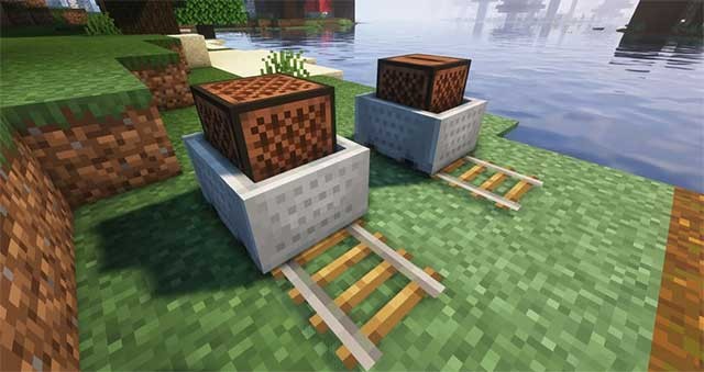 Bạn có thể chế tạo một máy hát tự động được ghép vào một chiếc Minecart (Xe mỏ)