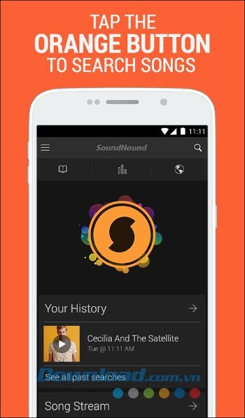Tìm kiếm bài hát nhanh hơn với SoundHound