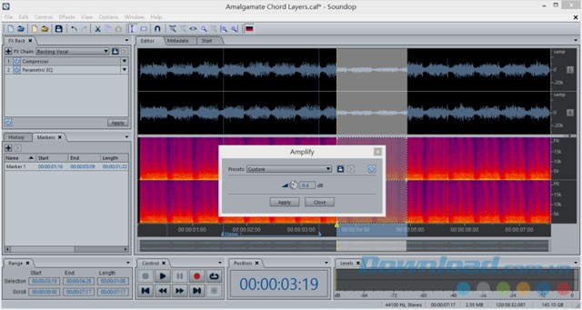 Giao diện Soundop Audio Editor