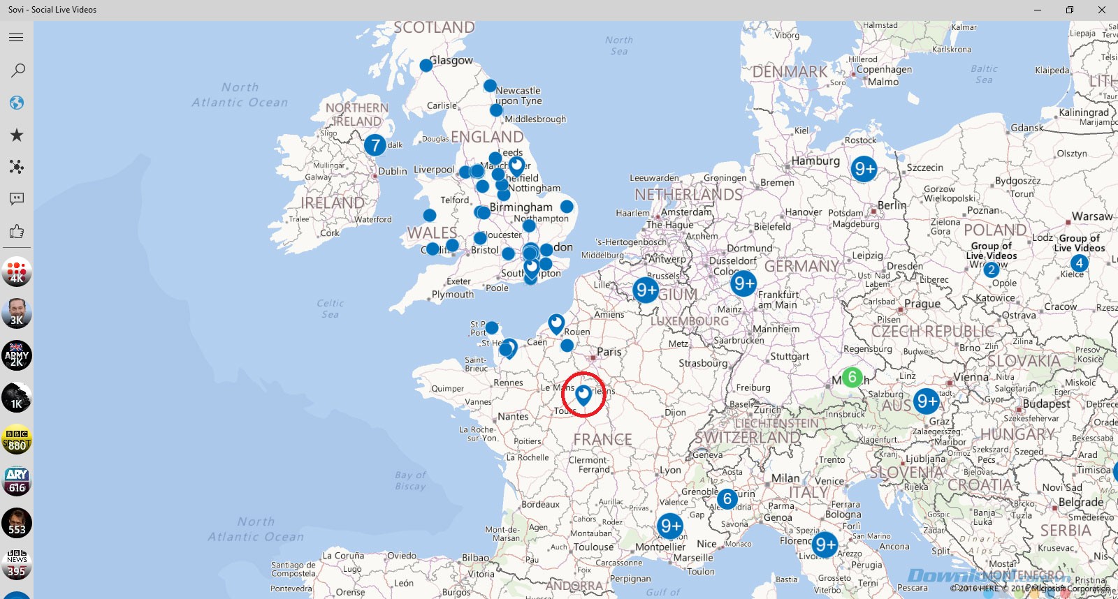 Giao diện ứng dụng Sovi