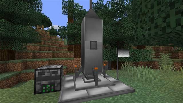 Space-BossTools Mod 1.15.2 cho phép người chơi chế tạo tên lửa để bay vào vũ trụ