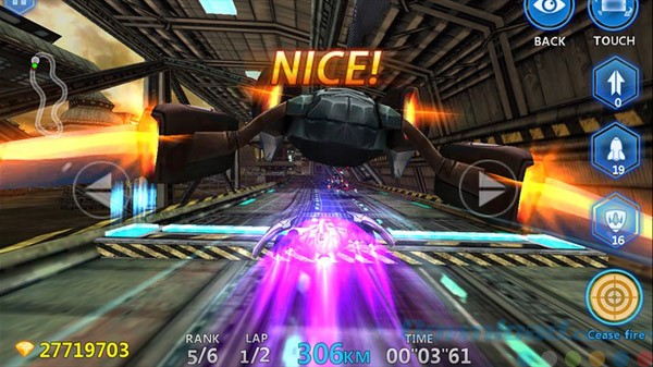 Giao diện game Space Racin 3D cho Windows 10