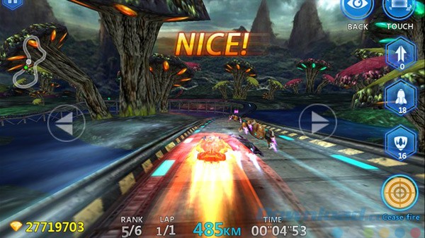 Đường đua trong Space Racing 3D