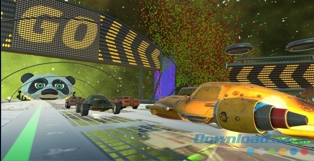 Tìm cách cán đích càng nhanh càng tốt trong game đua xe Space Ribbon cho Linux, Mac và máy tính