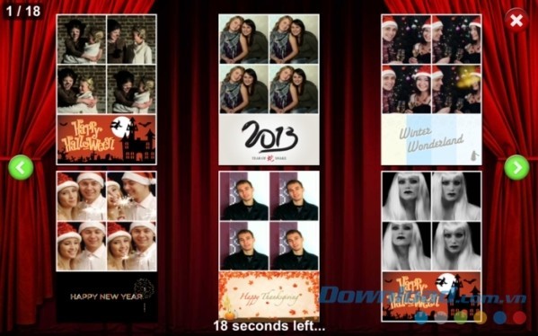 SparkBooth cho Mac cung cấp nhiều phông nền đa dạng cho ảnh selfie